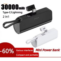 Mini Power Bank 30000 mAh...